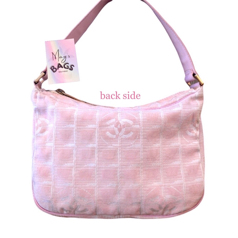 Chanel CC Travel Line Nylon Shoulder Bag (baby pink) 💗 - Picture 11 of 17